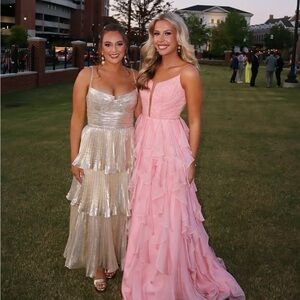 Rachel Allan Peach Gown